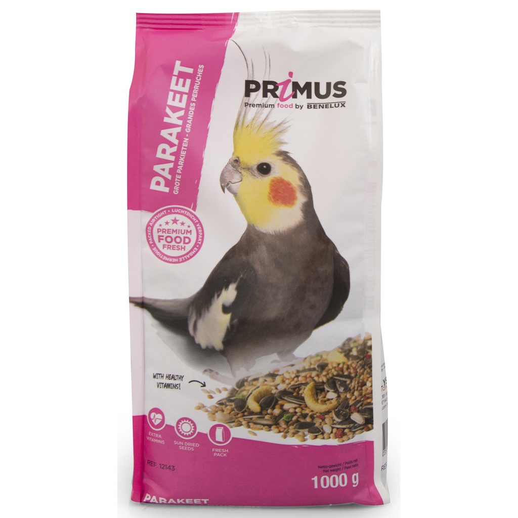 [BP12143] PRIMUS GROTE PARKIETEN 1KG