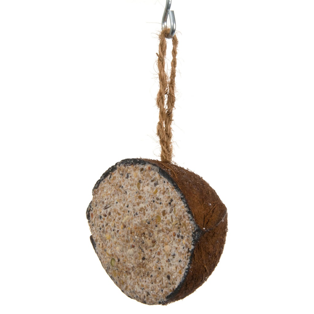 [BP14881] OPGEVULDE HALVE KOKOSNOOT+HANGER VOOR VRIJE NATUUR