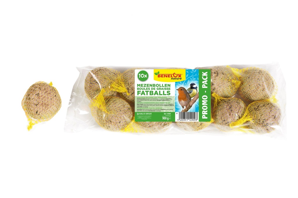[BP14909] MEZENBOLLEN  VOOR TUINVOGELS 10 ST X 90G /ZAKJE