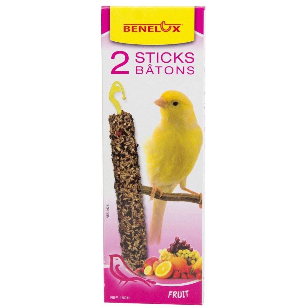 [BP16211] 2 STICKS KANARIE+FRUIT BNL DOOSJE