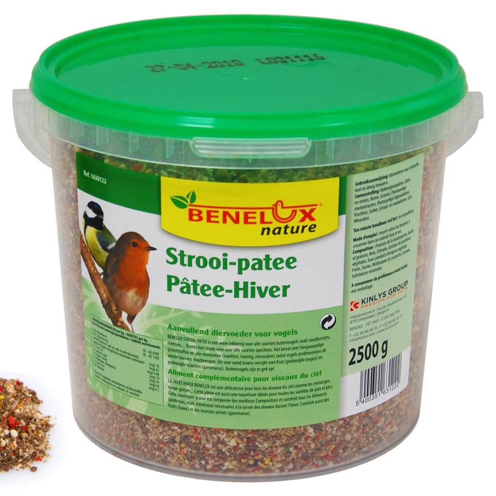 [BP1630122] STROOI-PATEE VOOR TUINVOGELS  2,5KG EMMER