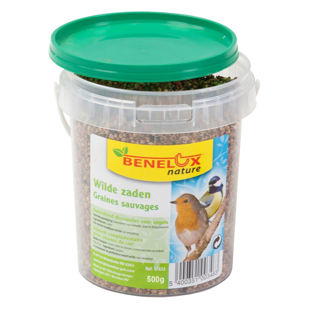 [BP17632] WILDE ZADEN VOOR TUINVOGELS 0,5KG EMMER