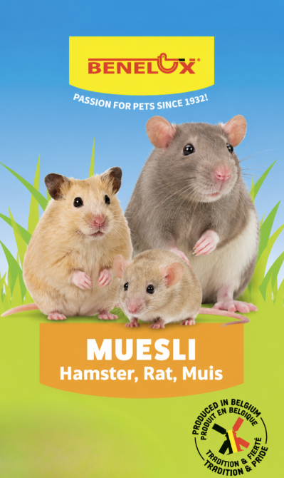 [BP3110082] KNAAGDIERENMUESLI HAMSTER,RAT,MUIS 4KG HANDVATZAK