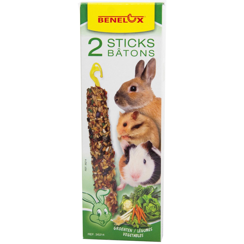 [BP36214] 2 STICKS KNAAGDIER+GROENTEN DOOSJE BNL
