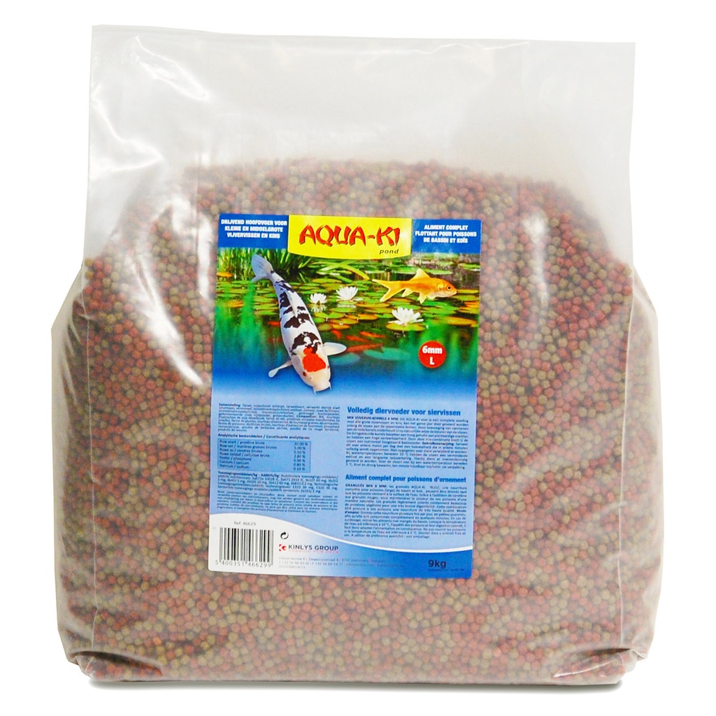AQUA-KI BLAUW MIX VIJVERVISKORRELS 6MM 9KG ZAK