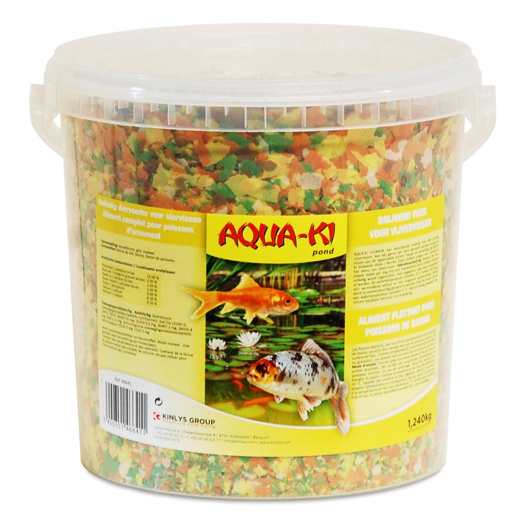 [BP46641] AQUA-KI GEEL VIJVERVLOKKEN 10 L - 1,24 KG EMMER