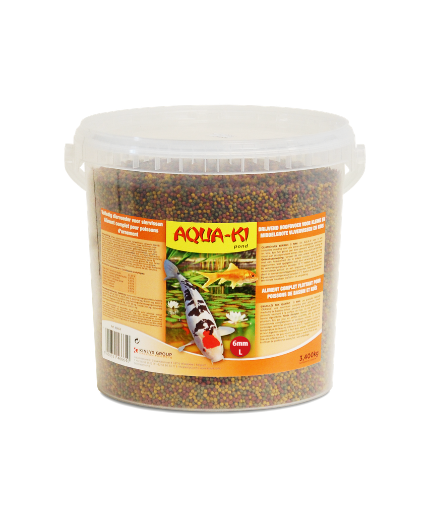 [BP46677] AQUA-KI ORANJE VIJVER 3 KLEUREN 6,0MM 10L - 3,4KG EMMER