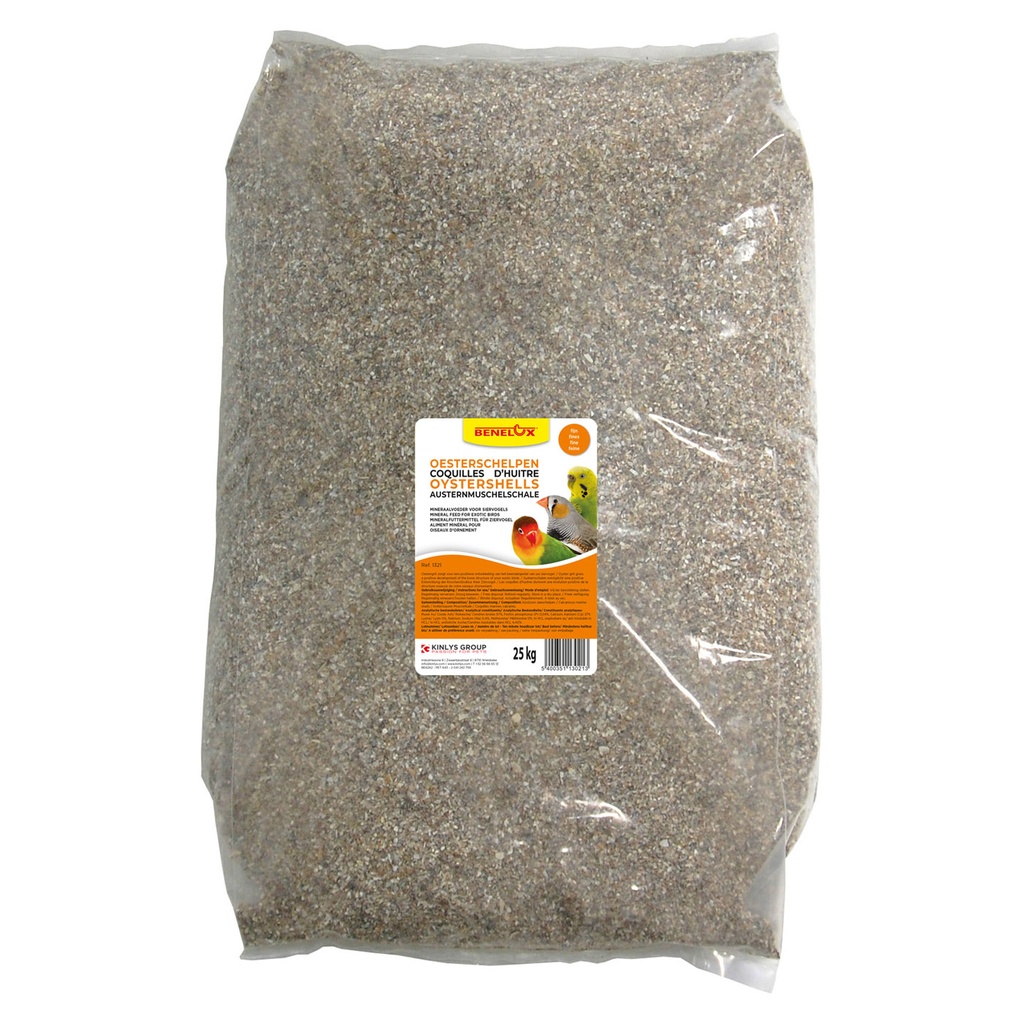 OESTERSCHELPEN FIJN 25KG (Siervogels)