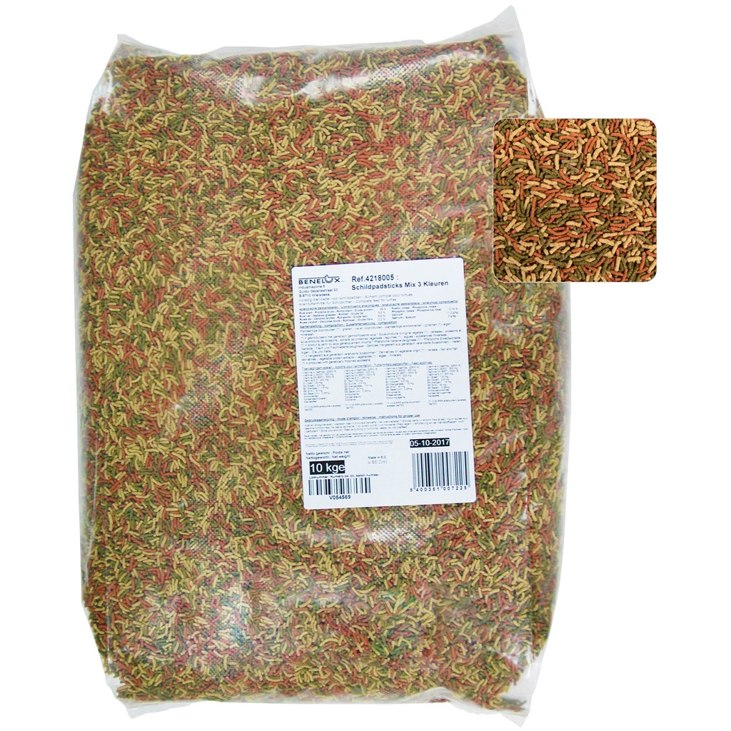 [BP4218005] SCHILDPADSTICKS MIX 3 KLEUREN 10KG ZAK
